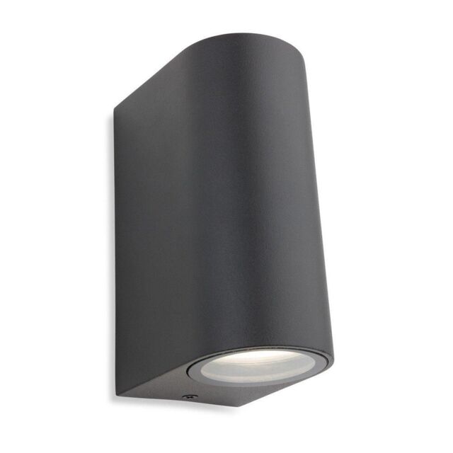 Netlighting Scenic 2 Light Up Down Wall Light Gun Metal IP44 GU10 in Grey