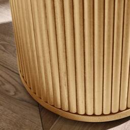 Cheshire Lauriston Fluted Side Table With Storage in Light Oak Effect - thumbnail 7