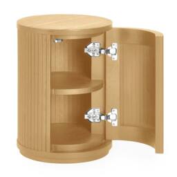 Cheshire Lauriston Fluted Side Table With Storage in Light Oak Effect - thumbnail 2