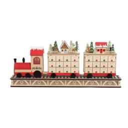 Garden Greatness 33 Inch LED Train Village Advent Calendar in Brown - Size: 1 Pack - thumbnail 3