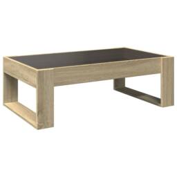 Berkfield Home Decorative Coffee Table with Infinity LED Sonoma Oak 90x53x30 cm in Brown - Size: 90 x 53 x 30 cm - thumbnail 8