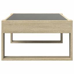 Berkfield Home Decorative Coffee Table with Infinity LED Sonoma Oak 90x53x30 cm in Brown - Size: 90 x 53 x 30 cm - thumbnail 7
