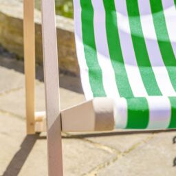 Harbour Housewares 4x Traditional Wooden Deck Chairs - Folding Garden Beach Lounge Chair in Light Green - thumbnail 7