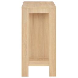 Berkfield Home Bar Table with Shelf Oak 110x50x103 cm in Brown - Size: 110 x 50 x 103 cm - thumbnail 4