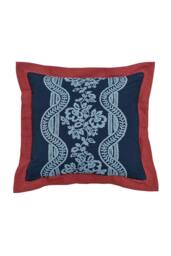 Sanderson 'Aubrey & Hykenham' Cotton Cushion in Indigo - Size: 45 cm x 45 cm