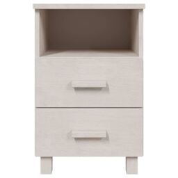 Berkfield Home Bedside Cabinets HAMAR 2 pcs White 40x35x62 cm Solid Wood - Size: 40 x 35 x 62 cm - thumbnail 4