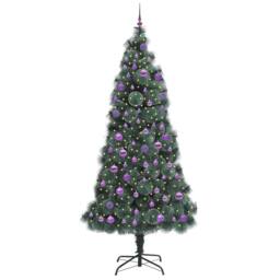 Berkfield Home Artificial Pre-lit Christmas Tree with Ball Set Green 240 cm - thumbnail 3