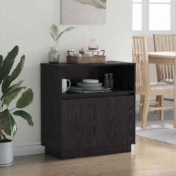 Berkfield Home Sideboard with LED Black Oak 71x34, 5x75 cm Engineered Wood - thumbnail 5
