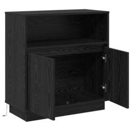 Berkfield Home Sideboard with LED Black Oak 71x34, 5x75 cm Engineered Wood - thumbnail 7