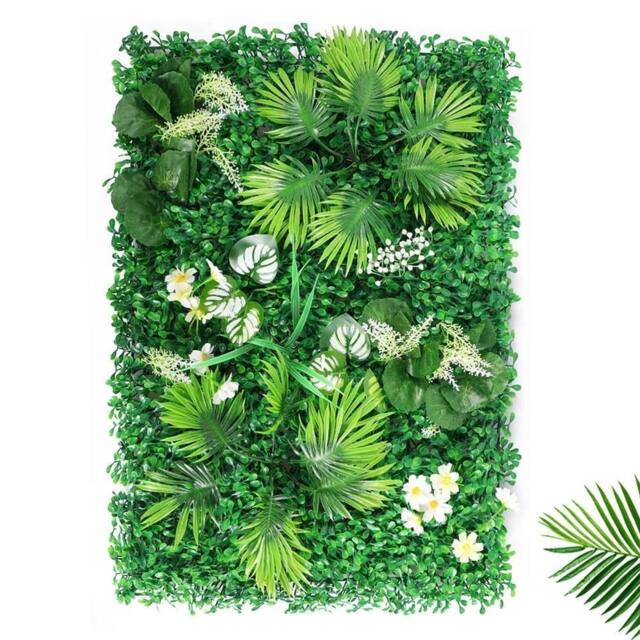 SPETLEK 4/8PCS Artificial Greenery Plant Wall Hedge Grass in Green - Size: 4 Pack - image 1