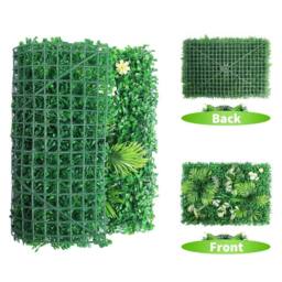 SPETLEK 4/8PCS Artificial Greenery Plant Wall Hedge Grass in Green - Size: 4 Pack - thumbnail 5