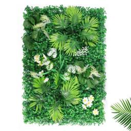 SPETLEK 4/8PCS Artificial Greenery Plant Wall Hedge Grass in Green - Size: 4 Pack - thumbnail 1