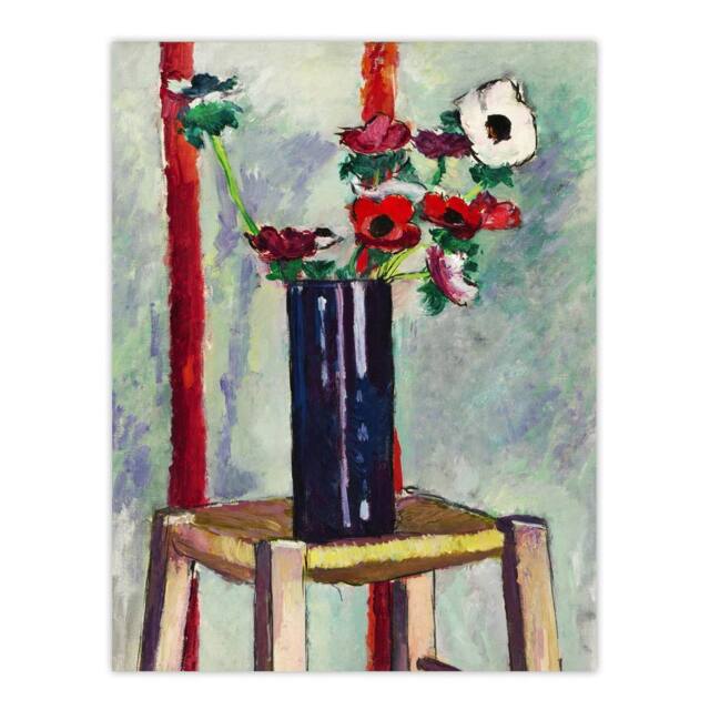 "Artery8 Anemones Vase Still Life Henry Lyman Sayen Wall Art Poster Print - Size: W12"" x H16""" - image 1