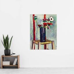 "Artery8 Anemones Vase Still Life Henry Lyman Sayen Wall Art Poster Print - Size: W12"" x H16""" - thumbnail 4