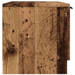 Berkfield Home TV Cabinet Old Wood 102x35x36.5 cm Engineered Wood in Brown - thumbnail 5