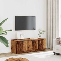 Berkfield Home TV Cabinet Old Wood 102x35x36.5 cm Engineered Wood in Brown - thumbnail 3