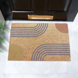 Artsy Mats Colour Abstract Doormat (60 x 40cm) in Brown - Size: 40 cm x 60 cm - thumbnail 1