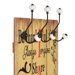 Berkfield Home Wall-mounted Coat Rack with 6 Hooks 120x40 cm FAMILY - thumbnail 3