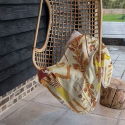 Benjamin Tate Design Egyptian Gods & Ancient Egyptian Hieroglyphs Blanket in Natural - Size: 120 cm x 150 cm - thumbnail 4