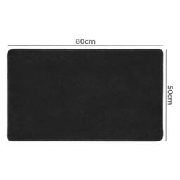 KORVIXA Large Indoor Door Mat Non Slip in Black - Size: 100 cm diameter - thumbnail 2