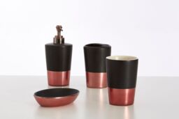 Orsina Alpha Toothbrush Holder, Robust Stoneware in Black - thumbnail 3