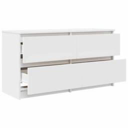 Berkfield Home TV Cabinet White 100x35x54 cm Engineered Wood - Size: 100 x 35 x 54 cm - thumbnail 5