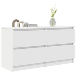 Berkfield Home TV Cabinet White 100x35x54 cm Engineered Wood - Size: 100 x 35 x 54 cm - thumbnail 4
