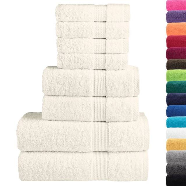 Berkfield Home 8 Piece Premium Towel Set SOLUND Cream 600 gsm - image 1