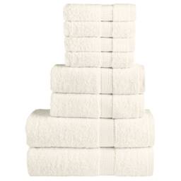 Berkfield Home 8 Piece Premium Towel Set SOLUND Cream 600 gsm - thumbnail 2