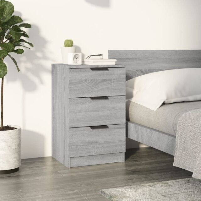 Berkfield Home Bedside Cabinet Grey Sonoma 40x36x65 cm - Size: 40 x 36 x 65 cm - image 1