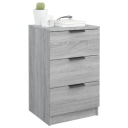 Berkfield Home Bedside Cabinet Grey Sonoma 40x36x65 cm - Size: 40 x 36 x 65 cm - thumbnail 4