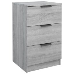 Berkfield Home Bedside Cabinet Grey Sonoma 40x36x65 cm - Size: 40 x 36 x 65 cm - thumbnail 2