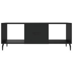 Berkfield Home Coffee Table Black 102x50x40 cm Engineered Wood - Size: 102 x 50 x 40 cm - thumbnail 5
