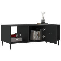 Berkfield Home Coffee Table Black 102x50x40 cm Engineered Wood - Size: 102 x 50 x 40 cm - thumbnail 4