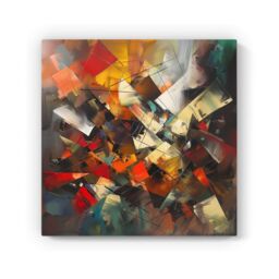 "Warren Reed - Designer Dynamic Chaos: Energy Unleashed Canvas - Size: W16"" x H16""" - thumbnail 2