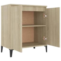 Berkfield Home Sideboard Sonoma Oak 60x35x70 cm Engineered Wood in Light Oak - Size: 60 x 35 x 70 cm - thumbnail 4