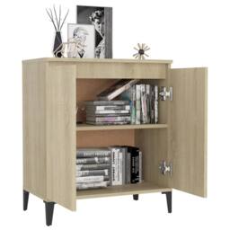 Berkfield Home Sideboard Sonoma Oak 60x35x70 cm Engineered Wood in Light Oak - Size: 60 x 35 x 70 cm - thumbnail 3