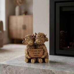 Garden Greatness Hughie Highland Cow Me & Moo Ornament - Size: 1 Pack - thumbnail 1