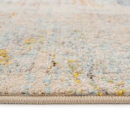 Kukoon Faded Beige Blue Chevron Design Vintage Distressed Living Room Area Rug - Size: 120 cm x 170 cm - thumbnail 3
