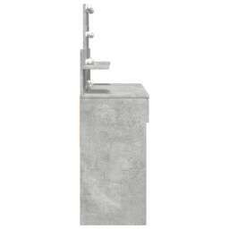 Berkfield Home Dressing Table with LED Concrete Grey 100x40x130 cm - Size: 100 x 40 x 130 cm - thumbnail 6