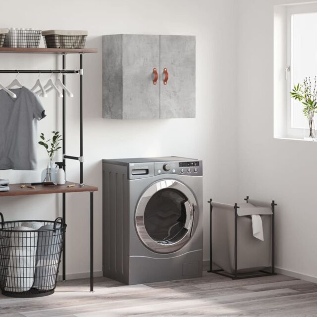 Berkfield Home Wall Cabinet Concrete Grey 60x31x60 cm Engineered Wood - Size: 60 x 31 x 60 cm - image 1