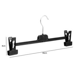 SPETLEK Black Plastic Adjustable Clip Hangers 10pcs - thumbnail 2
