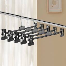SPETLEK Black Plastic Adjustable Clip Hangers 10pcs - thumbnail 1