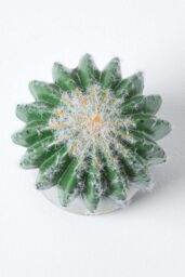 Homescapes Golden Barrel Artificial Cactus in Contemporary Stone Pot, 19 cm Tall in Green - thumbnail 3