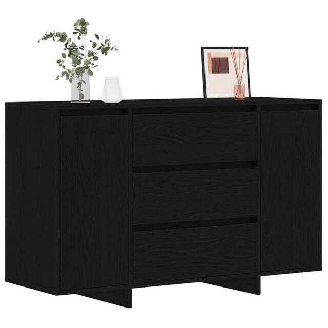 Berkfield Home Sideboard Black Oak 120x41x75 cm Engineered Wood - Size: 120 x 41 x 75 cm - image 1