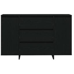 Berkfield Home Sideboard Black Oak 120x41x75 cm Engineered Wood - Size: 120 x 41 x 75 cm - thumbnail 6