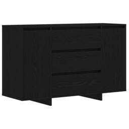 Berkfield Home Sideboard Black Oak 120x41x75 cm Engineered Wood - Size: 120 x 41 x 75 cm - thumbnail 3