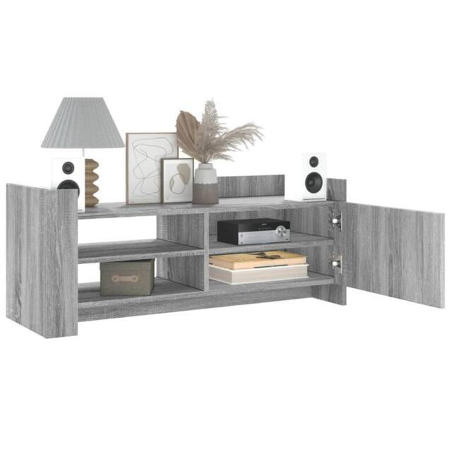 Berkfield Home TV Cabinet Grey Sonoma 100x35x40 cm Engineered Wood - Size: 100 x 35 x 40 cm - image 1