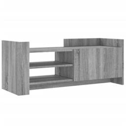 Berkfield Home TV Cabinet Grey Sonoma 100x35x40 cm Engineered Wood - Size: 100 x 35 x 40 cm - thumbnail 3