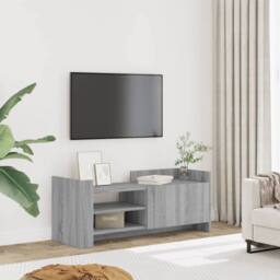 Berkfield Home TV Cabinet Grey Sonoma 100x35x40 cm Engineered Wood - Size: 100 x 35 x 40 cm - thumbnail 2